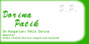 dorina patik business card